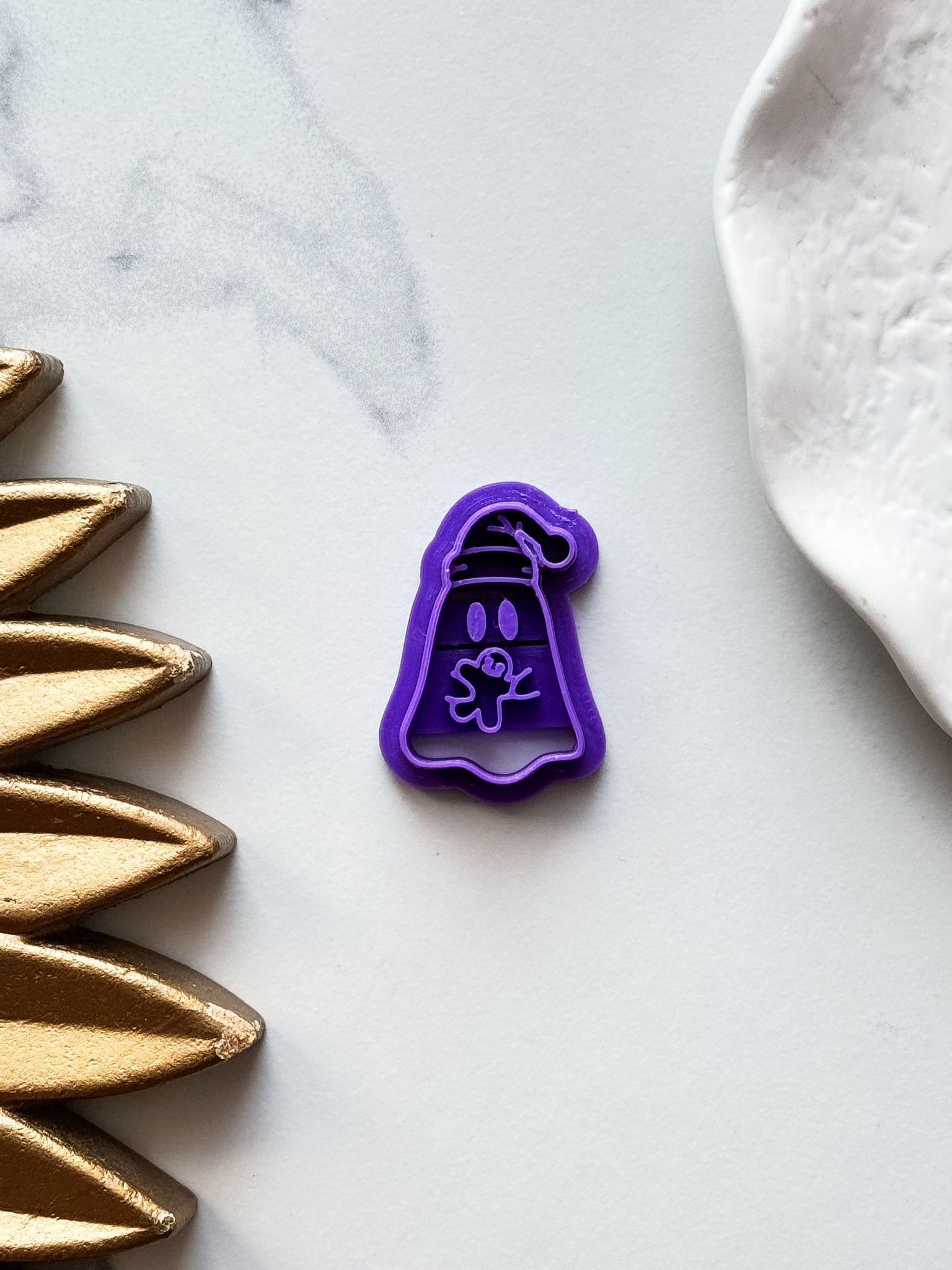 Christmas Ghost Polymer Clay Cutter - Fabled Cutters