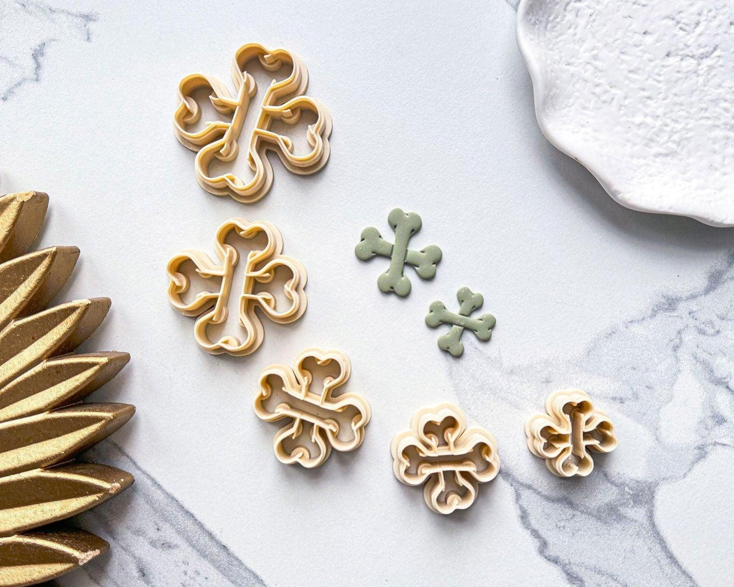Crossed Bones Polymer Clay Cutter - Fabled Cutters