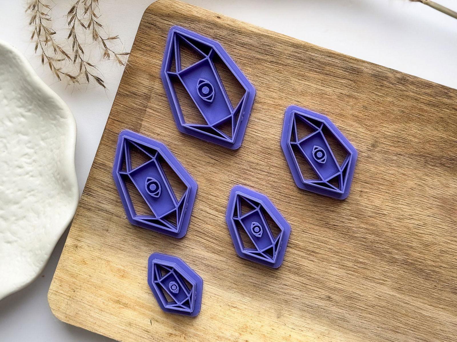 Crystal Clay Cutter with Eye Imprint - Fabled Cutters