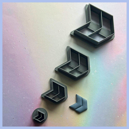 Double Chevron Polymer Clay Cutters - Fabled Cutters