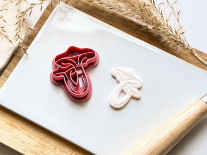 Double Mushroom Polymer Clay Cutter - Fabled Cutters