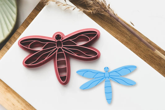 Dragonfly Polymer Clay Cutter, detailed clay cutter for use with silver clay and polymer clay. UK made-Animal & Nature Cutters