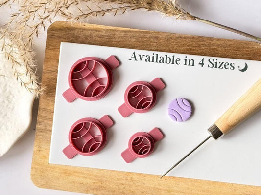 Embossed Circle Polymer Clay Cutters - Fabled Cutters