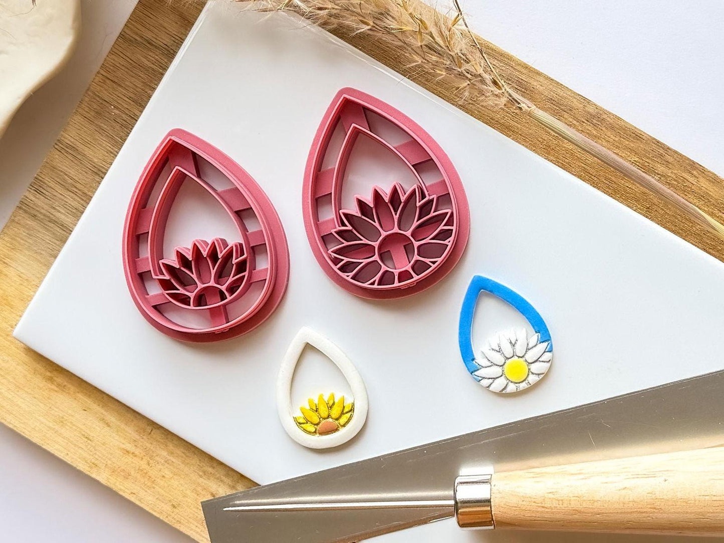 Floral Clay Earring Cutter Set of 2 - Fabled Cutters