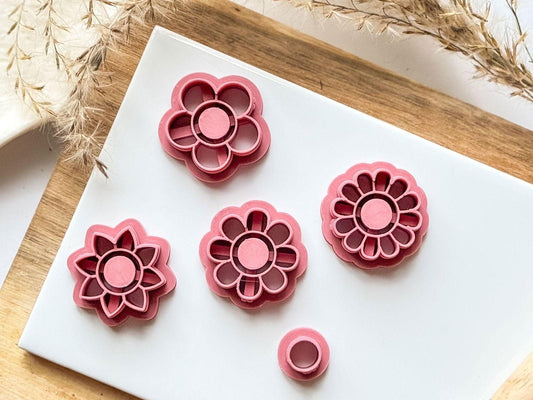 Flower clay cutter set - 5 piece pack - Fabled Cutters