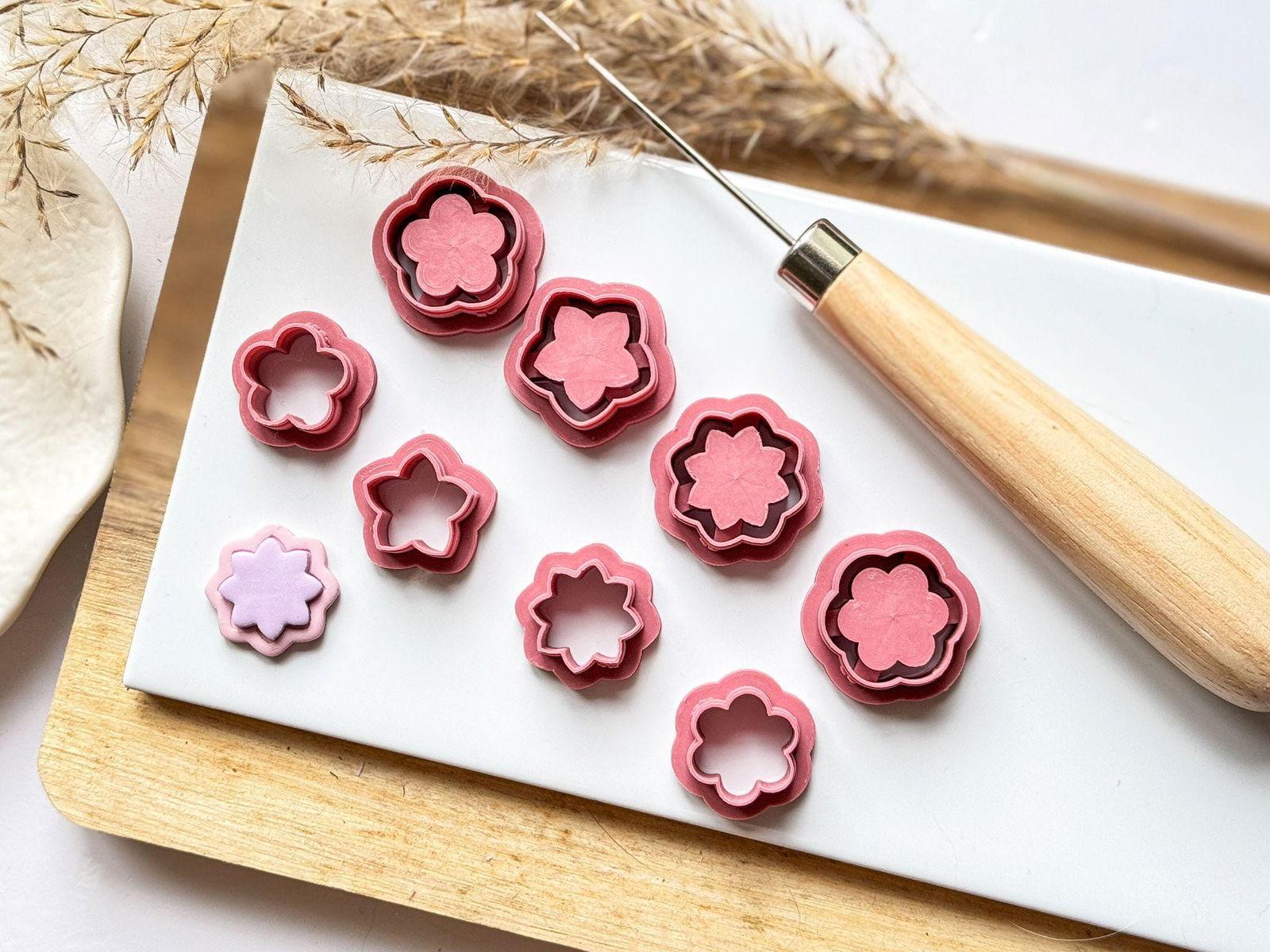 Flower clay cutter set - 8 piece pack - Fabled Cutters