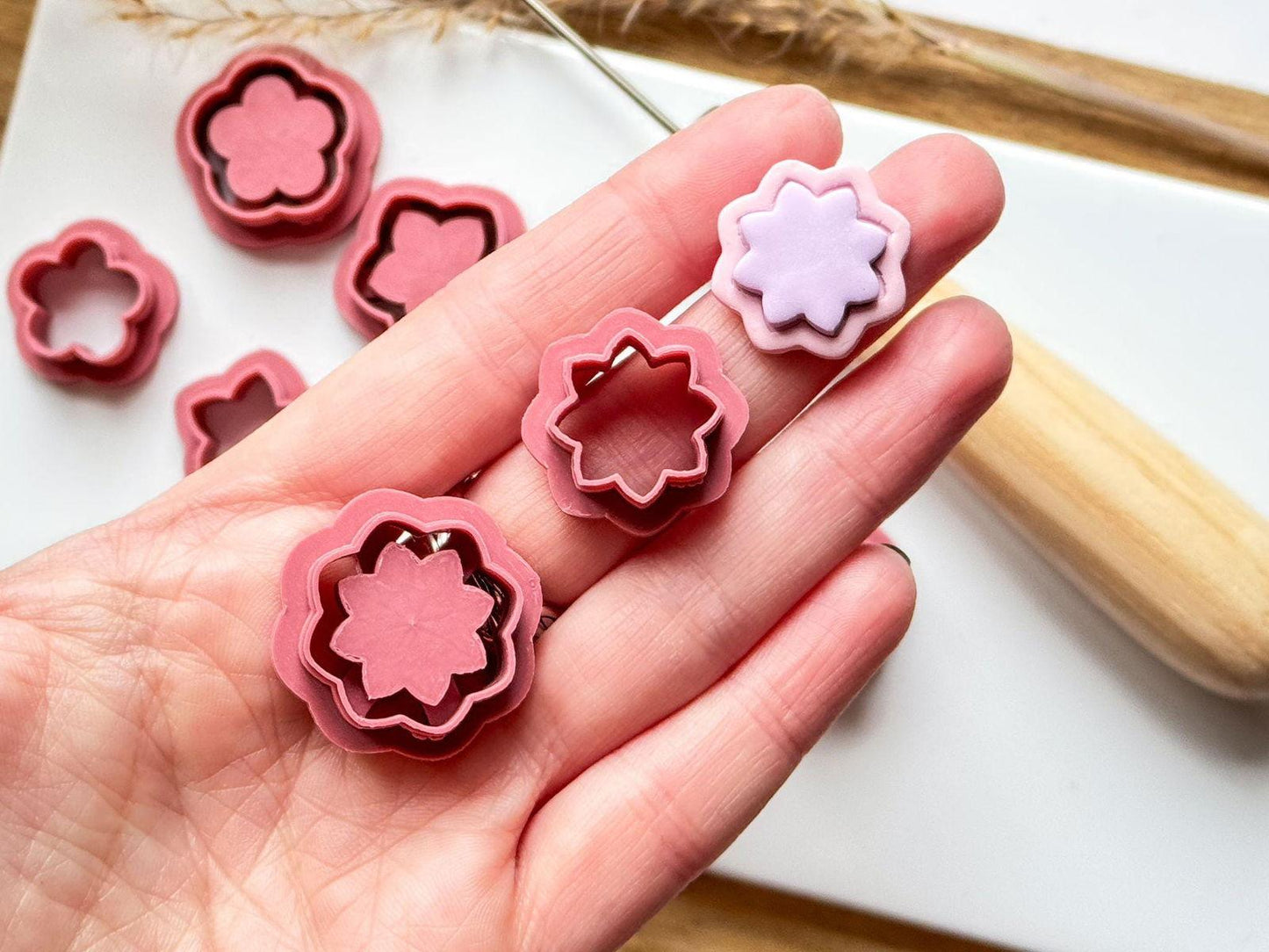 Flower clay cutter set - 8 piece pack - Fabled Cutters