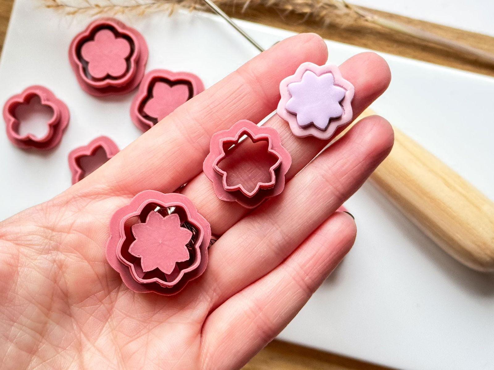 Flower clay cutter set - 8 piece pack - Fabled Cutters