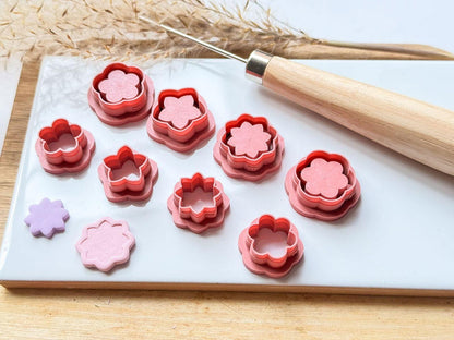 Flower clay cutter set - 8 piece pack - Fabled Cutters