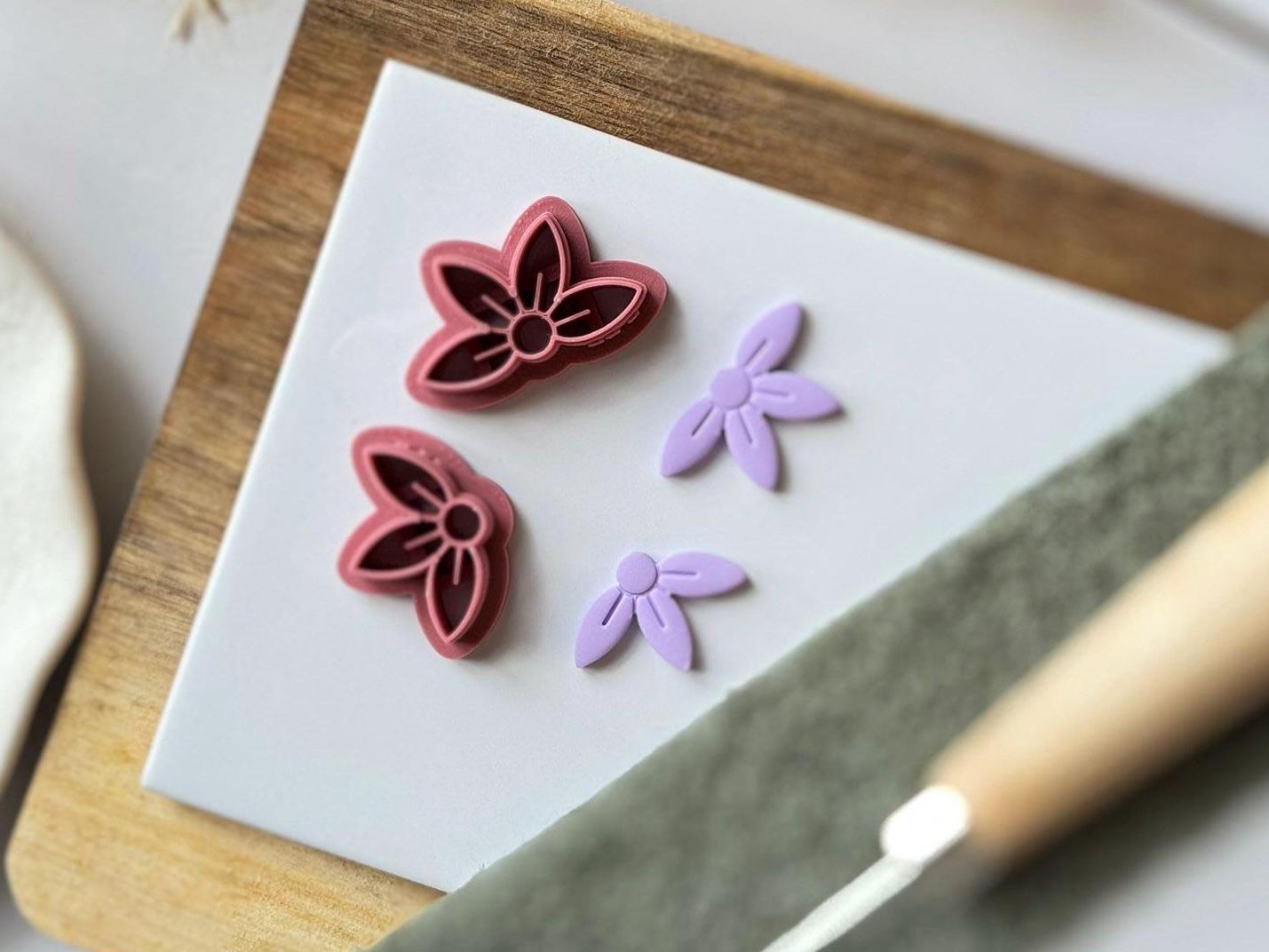 Flower polymer clay cutter set - Fabled Cutters