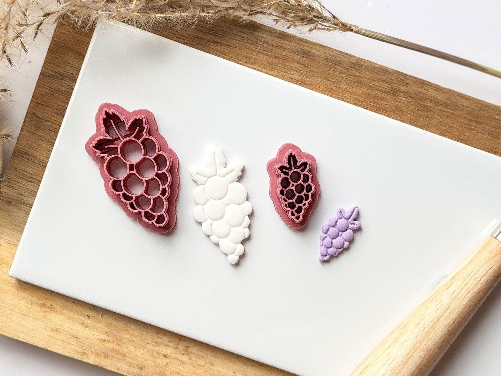 Grape Bunch Polymer Clay Cutter - Fabled Cutters