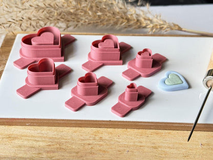Heart Polymer Clay Cutter Set - Inlay - Fabled Cutters