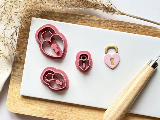 Heart lock Clay Cutter - Imprint - Fabled Cutters