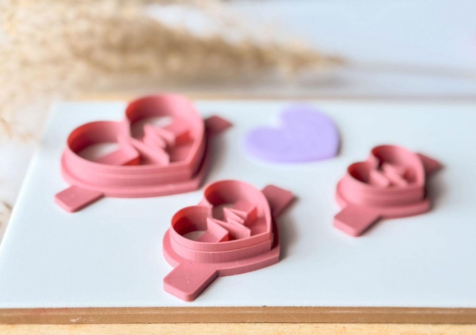 Heartbeat Polymer Clay Cutter - Imprint - Fabled Cutters