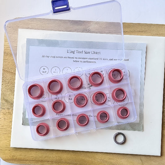 Clay ring cutter set in box