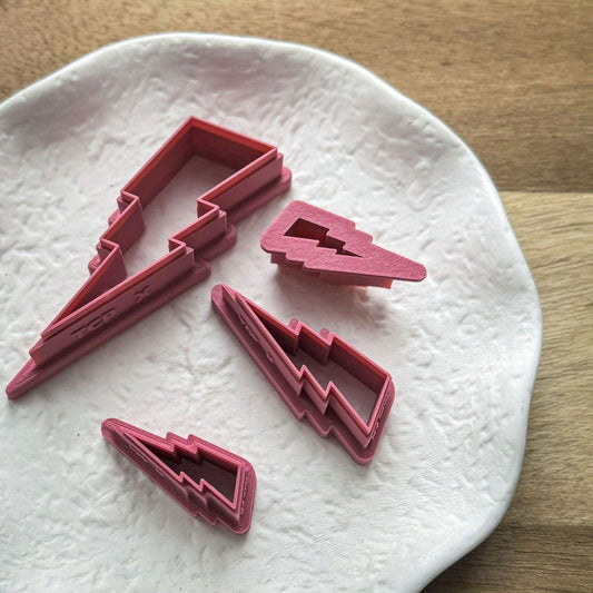 Lightening Bolt Polymer Clay Cutter - Fabled Cutters