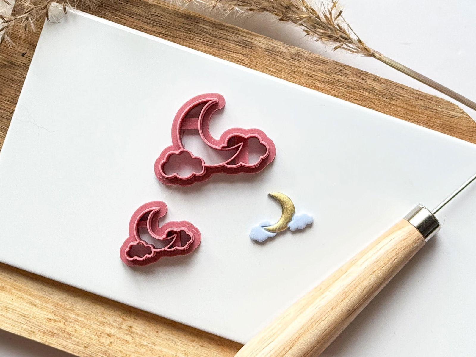 Moon and Cloud Polymer Clay Cutter - Fabled Cutters