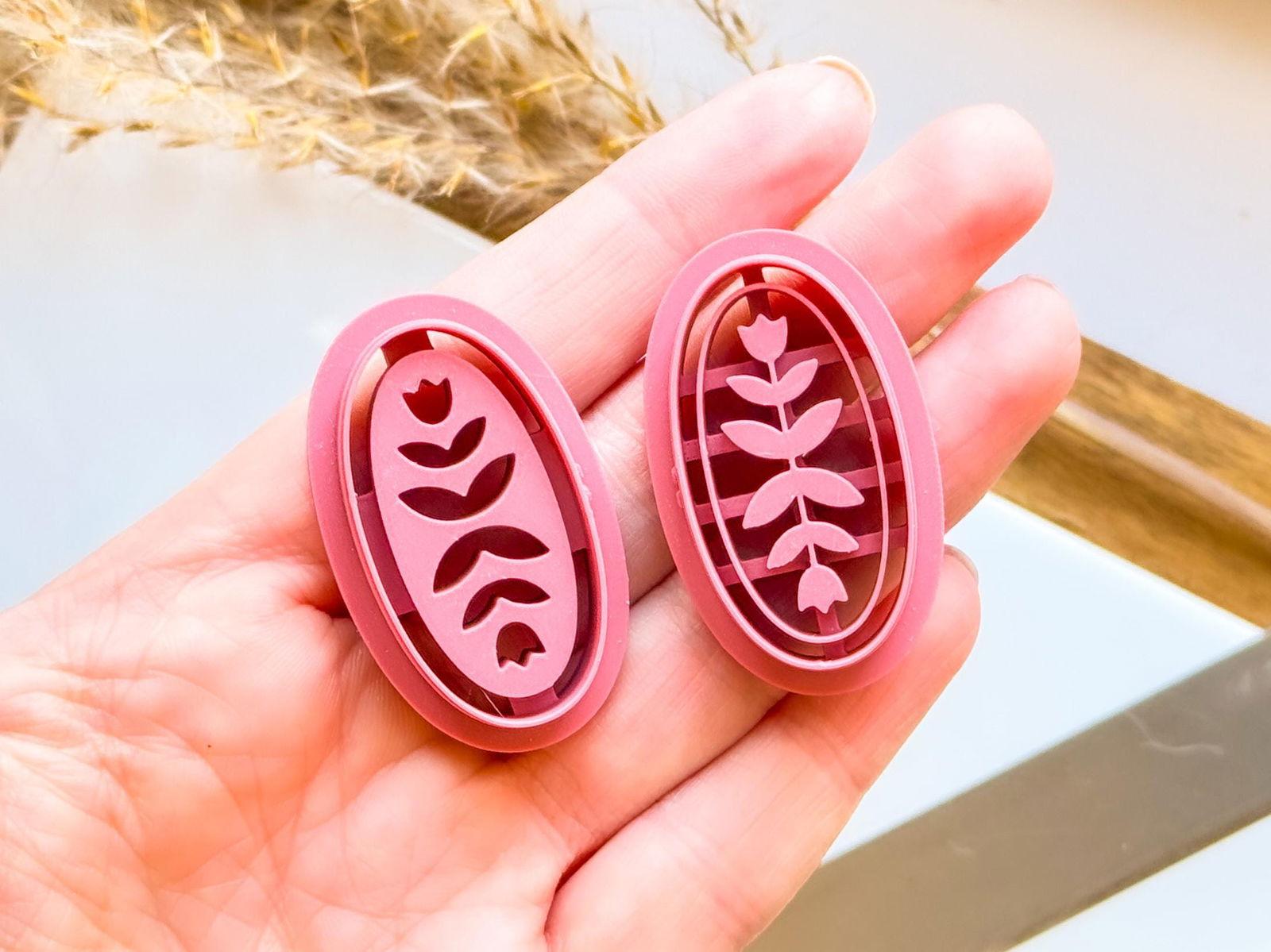Oval Floral Clay Cutters Set of 2 - Fabled Cutters