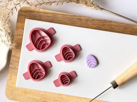 Oval Pebble Polymer Clay Cutters - Imprint - Fabled Cutters