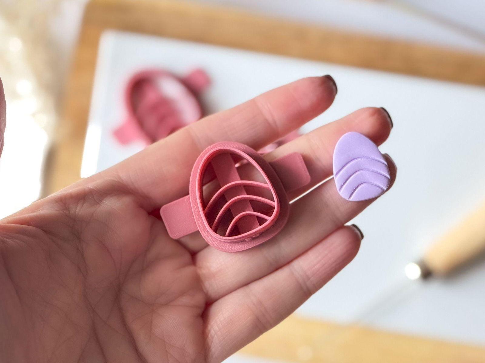 Oval Pebble Polymer Clay Cutters - Imprint - Fabled Cutters