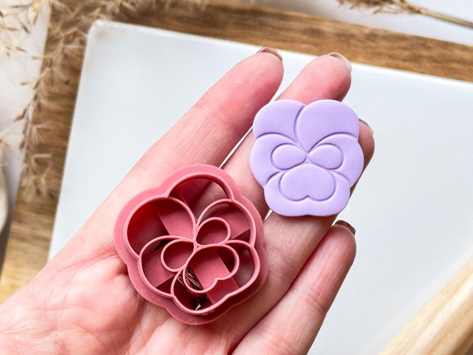 Pansy Flower Polymer Clay Cutter - Fabled Cutters