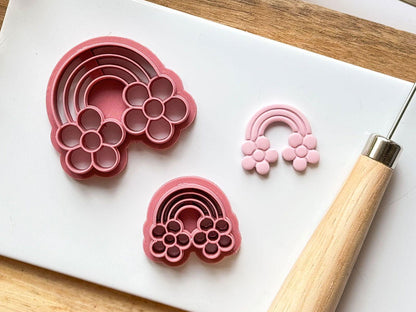 Rainbow and Flower Clay Cutter - Fabled Cutters