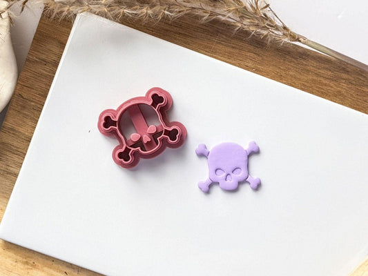 Skull and Cross Bones Polymer Clay Cutter - Fabled Cutters