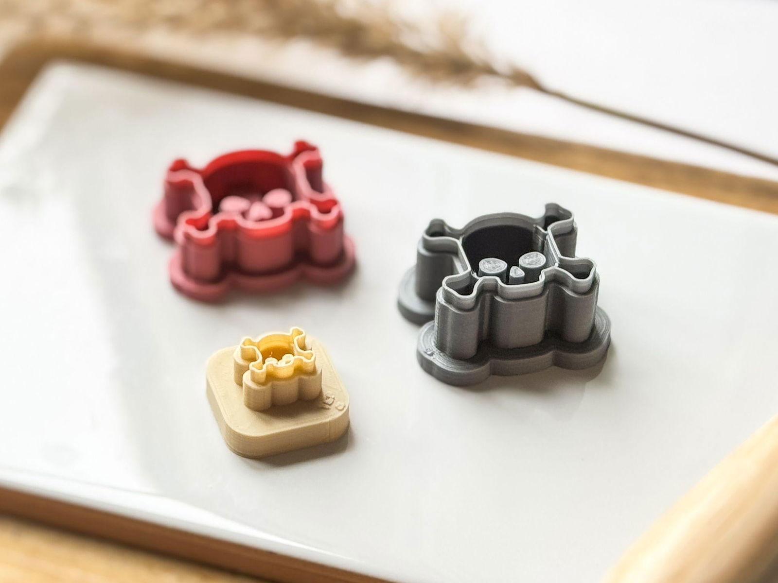 Skull and Cross Bones Polymer Clay Cutter - Fabled Cutters