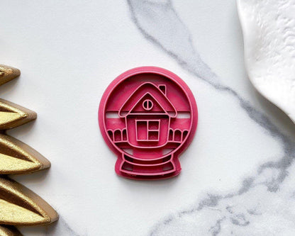 Snow Globe Clay Cutter With Cozy Cottage - Fabled Cutters