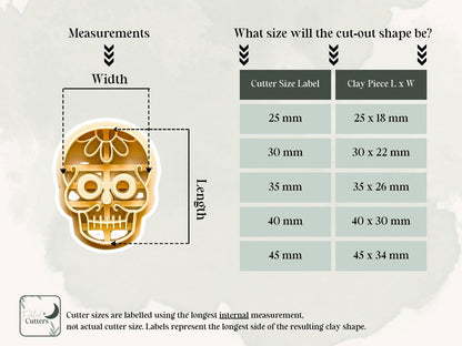 Sugar Skull Female Clay Cutter - Fabled Cutters