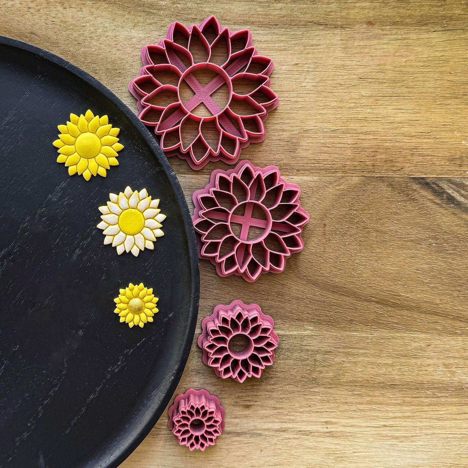 Sunflower Polymer Clay Cutters - Fabled Cutters