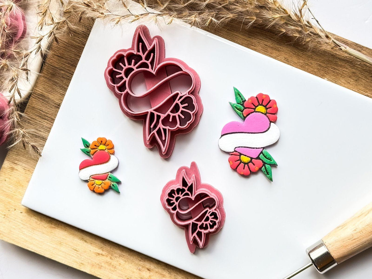 Traditional Heart Tattoo Clay Cutter - Fabled Cutters