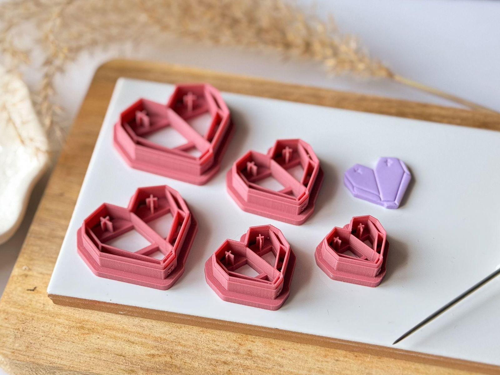 Valentines Coffin Polymer Clay Cutters - Fabled Cutters