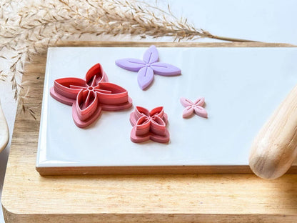 Violet 4 Petal Flower Polymer Clay Cutter - Fabled Cutters