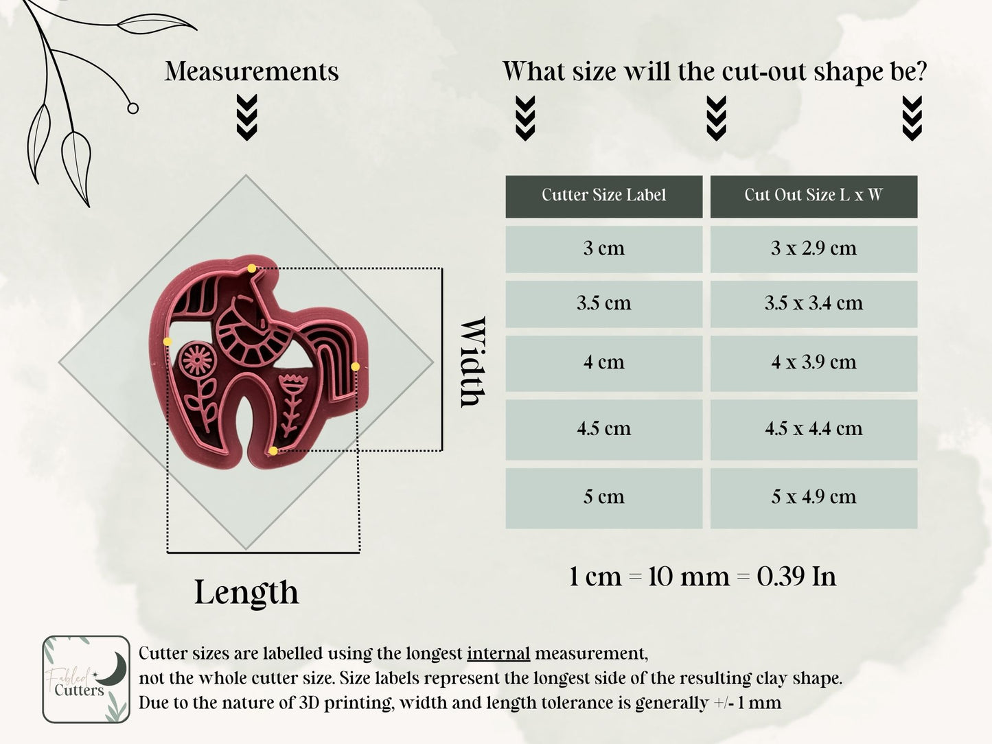 Scandi Folk Horse Clay Cutter