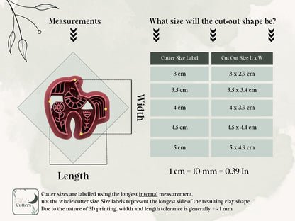 Scandi Folk Horse Clay Cutter
