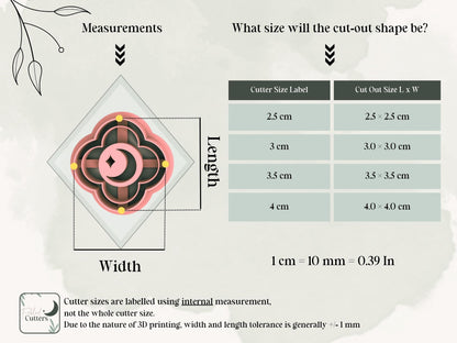 Celestial Medallion Clay Cutter, Moon & Star Design, 2.5 - 4 cm Options-Celestial Cutters