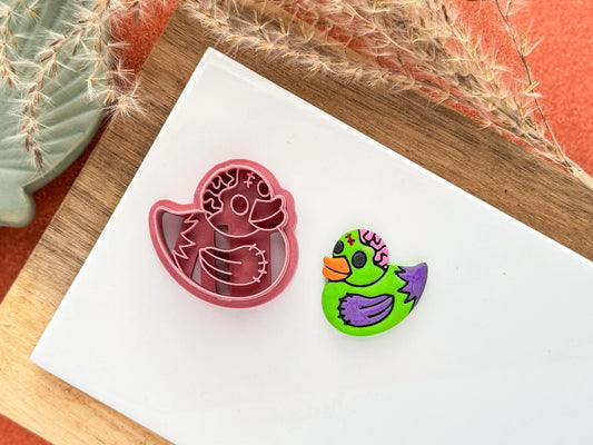 Zombie Duck Clay Cutter, Halloween spooky duck cutter for polymer and silver clay, Made in the UK-Gothic / Alt Cutters