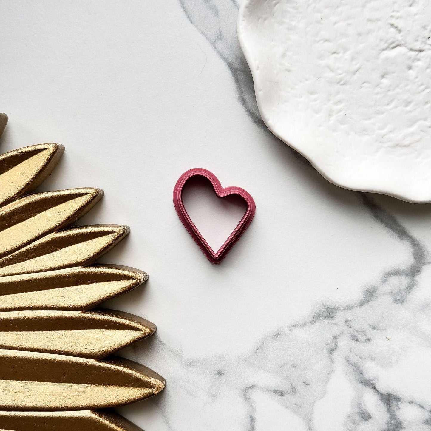 Polymer Clay Heart Cutter Pair, set of 2 mirrored cutters-Romantic Cutters
