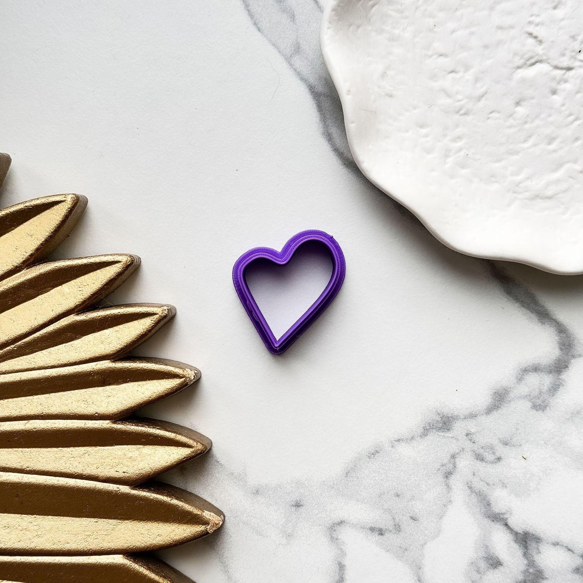 Polymer Clay Heart Cutter Pair, set of 2 mirrored cutters-Romantic Cutters