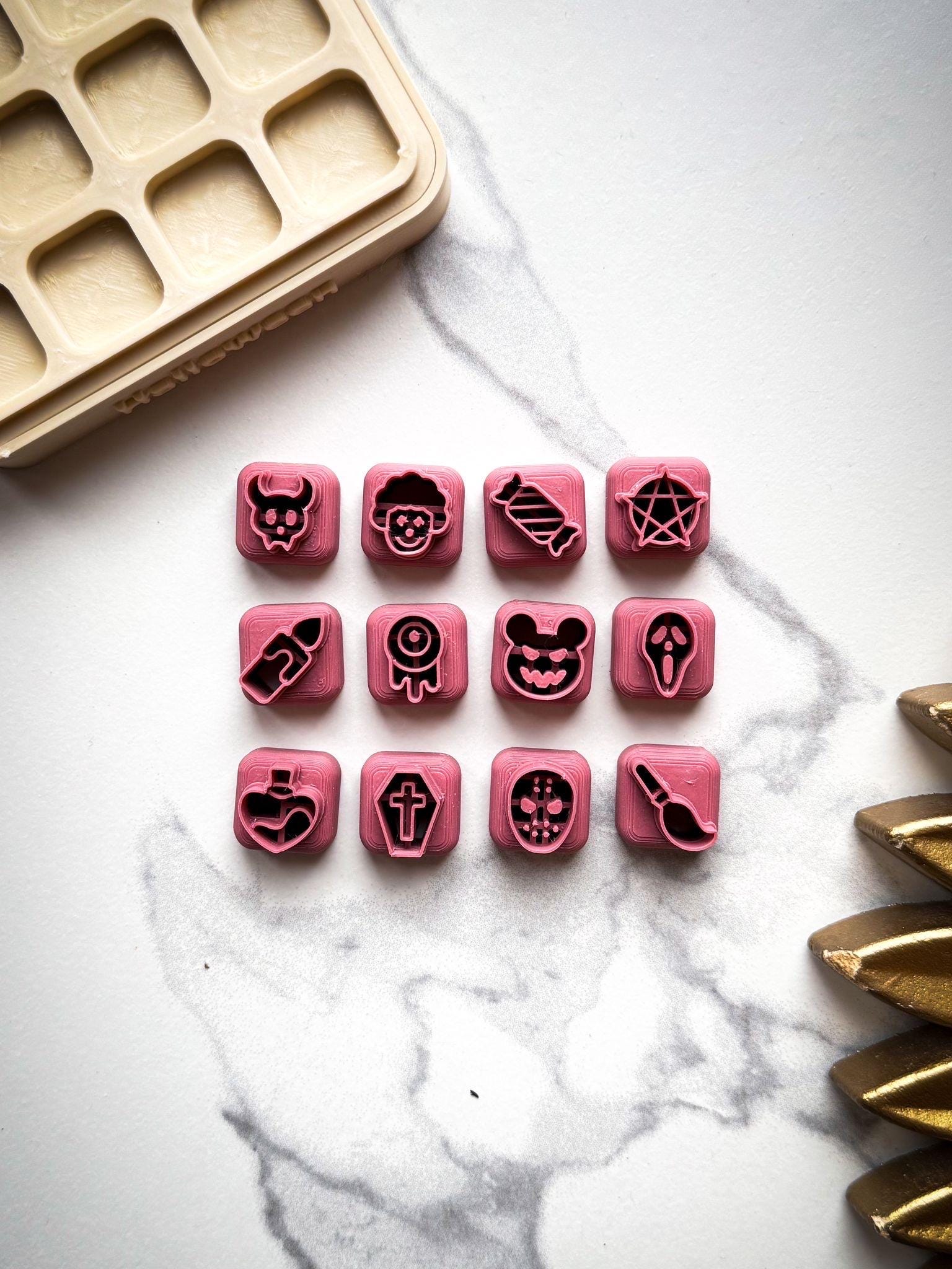 Individual Halloween Stud Cutters for Clay