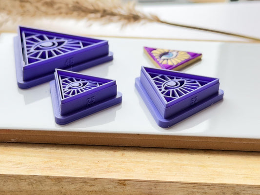 side view of gothic eye polymer clay cutter