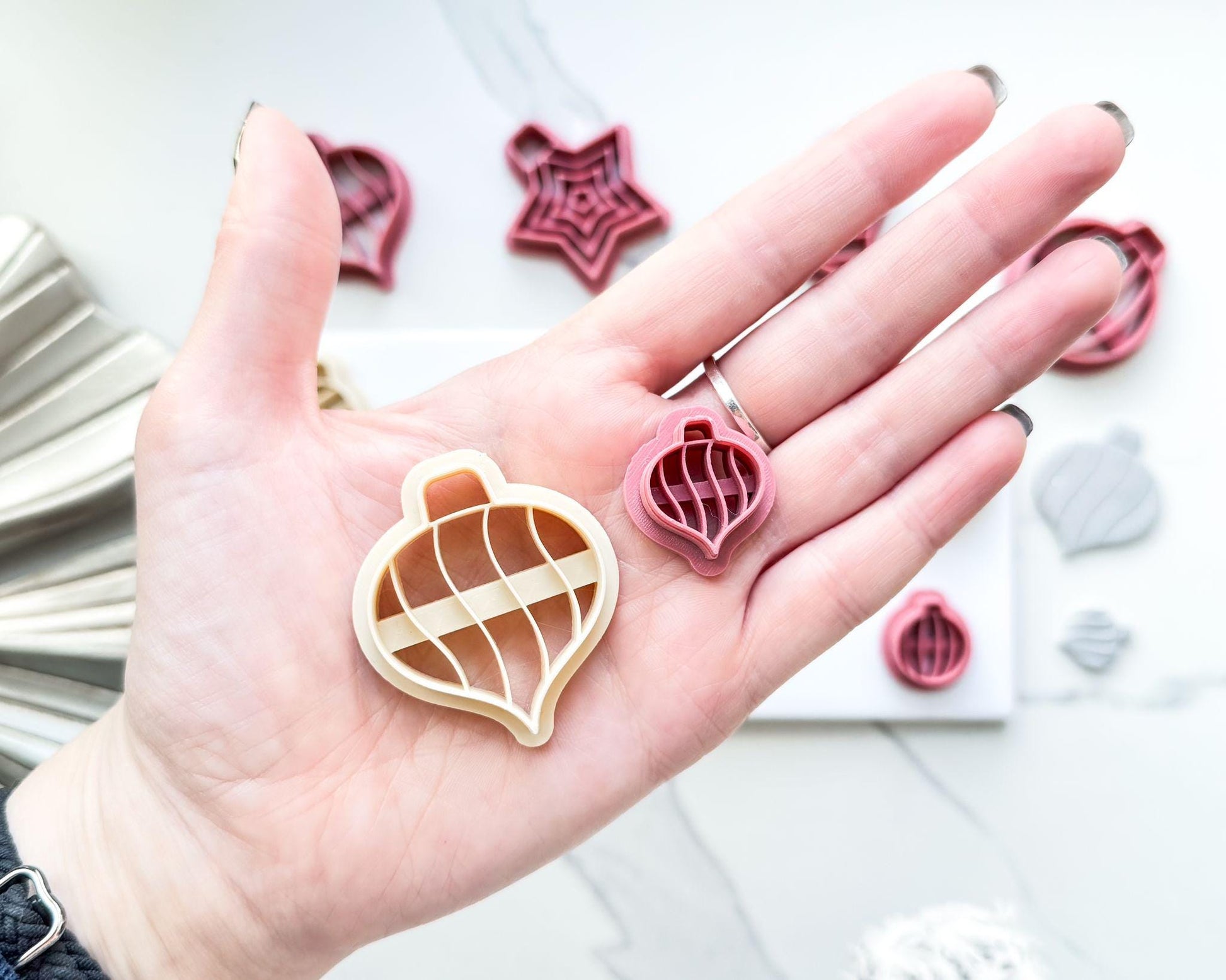 Bauble Clay Cutter Set x 4 Cutters | 6 Sizes | Polymer Clay Cutters perfect for Christmas Crafts | UK Made-Christmas Clay Cutters