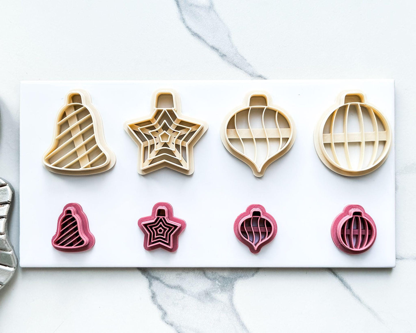 Christmas bauble polymer clay cutters