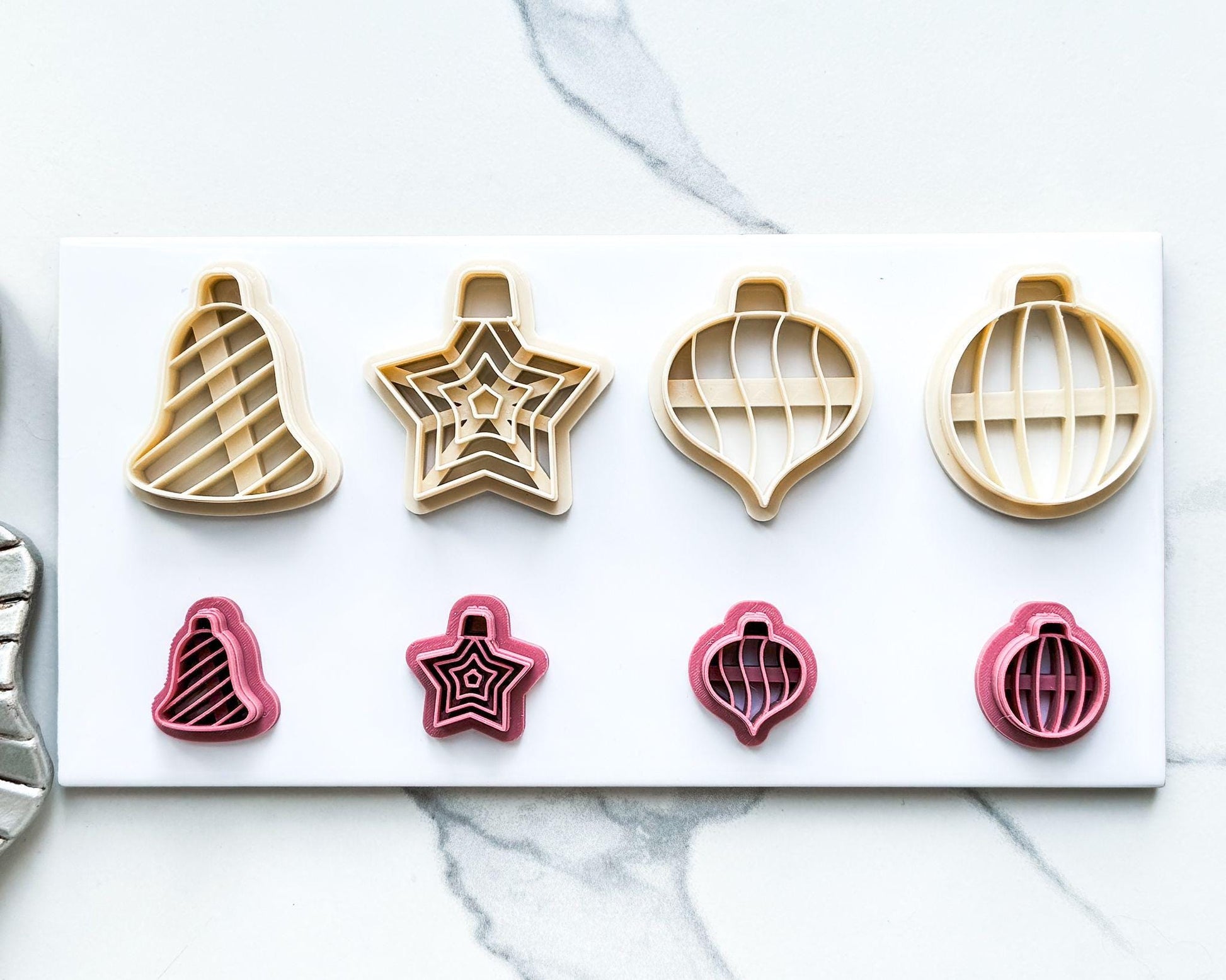 Christmas bauble polymer clay cutters