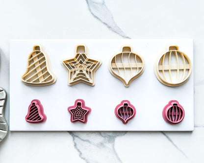 Christmas bauble polymer clay cutters