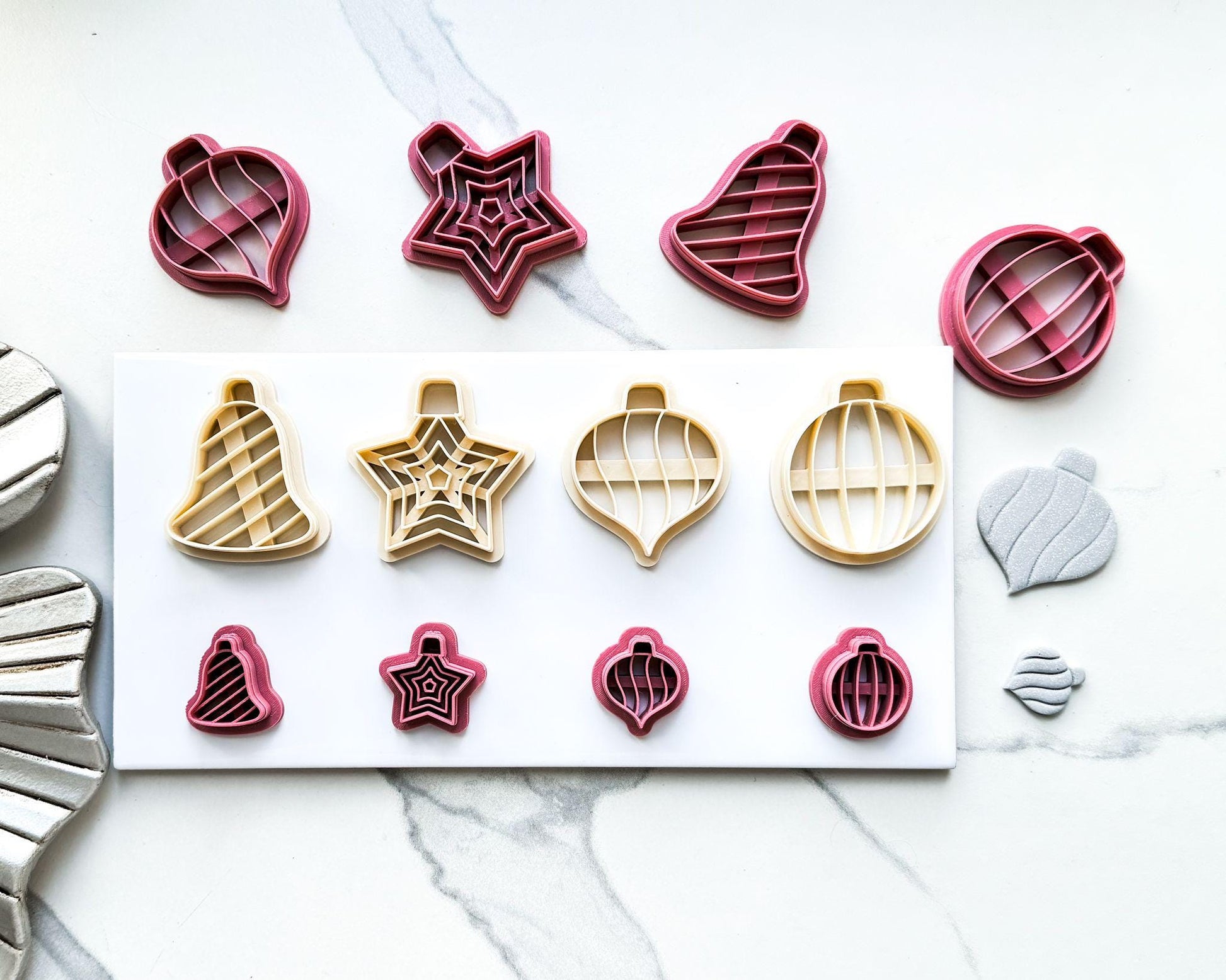 Bauble Clay Cutter Set x 4 Cutters | 6 Sizes | Polymer Clay Cutters perfect for Christmas Crafts | UK Made-Christmas Clay Cutters