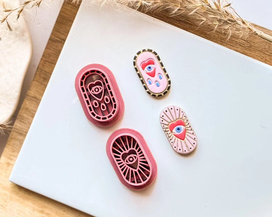 celestial clay cutter with sun star and moon