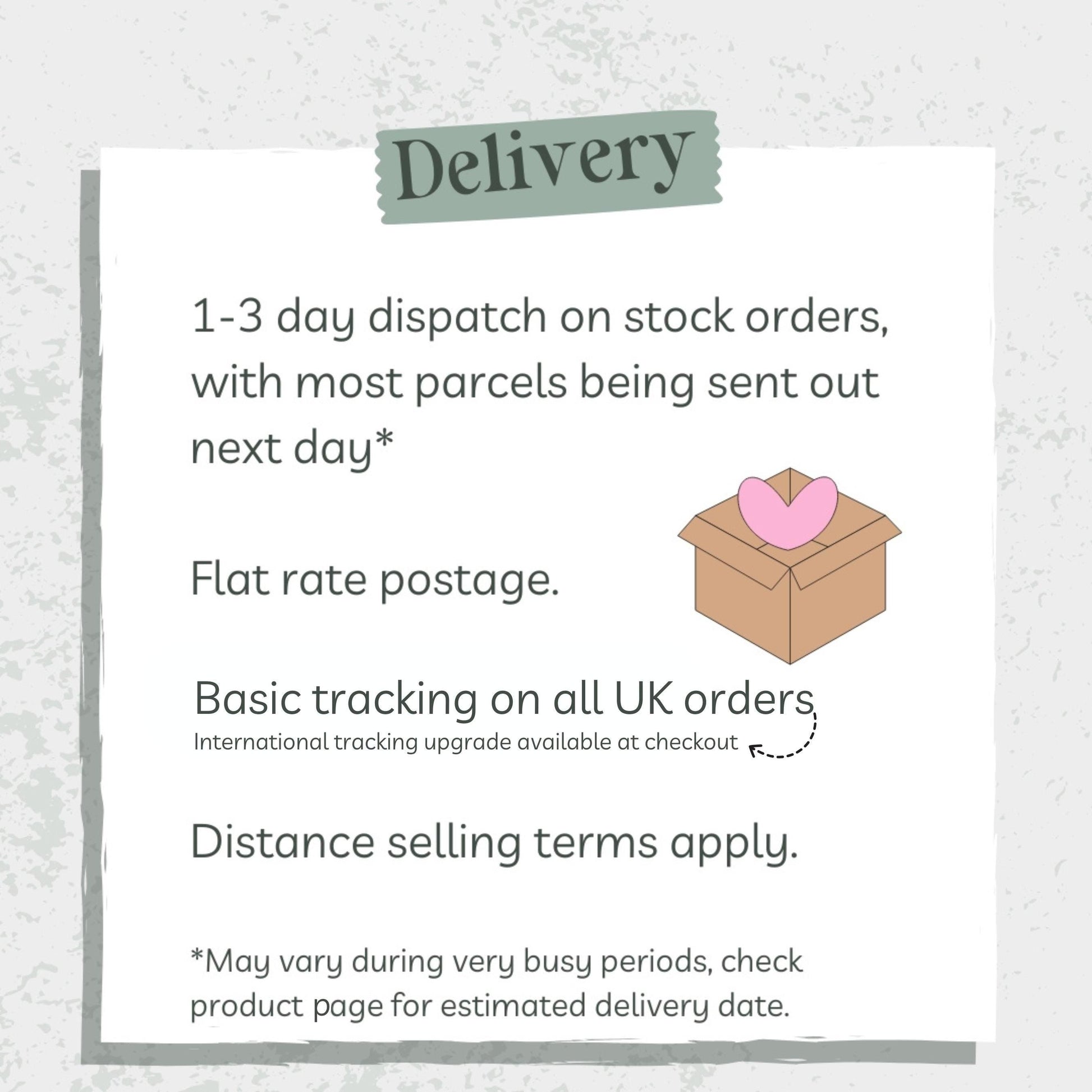 Fabled Cutters Delivery Information