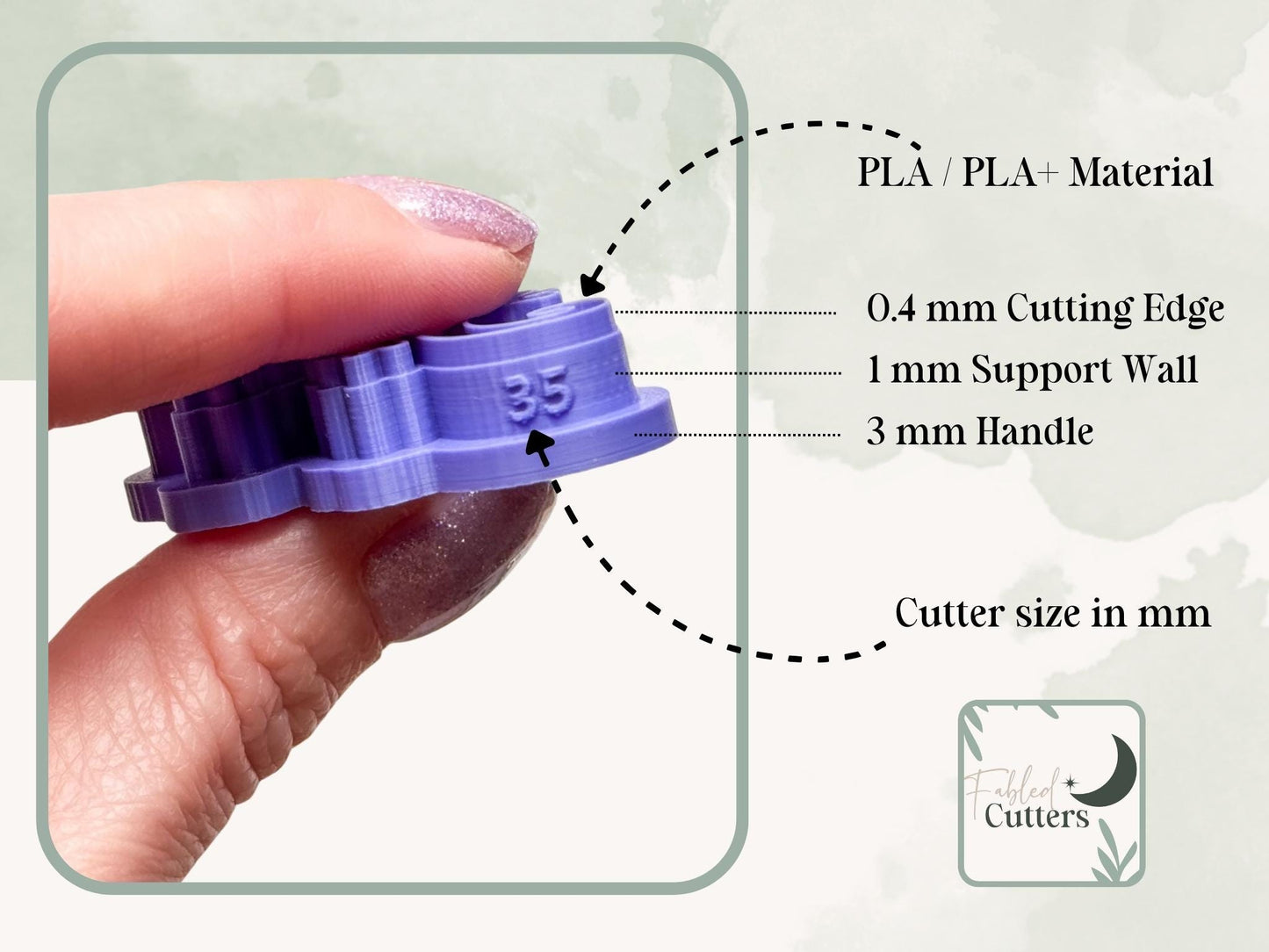 Romantic Frame Clay Cutter Set, 3 Frame Designs + 1 Mini Heart | Valentine's Cutters | 6 Sizes-Valentines Clay Cutters